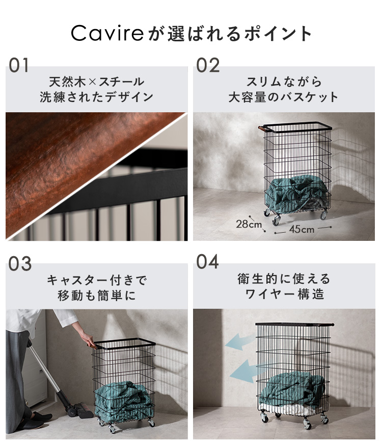 【ポイント5倍!】 ランドリーバスケット 洗濯...の詳細画像2