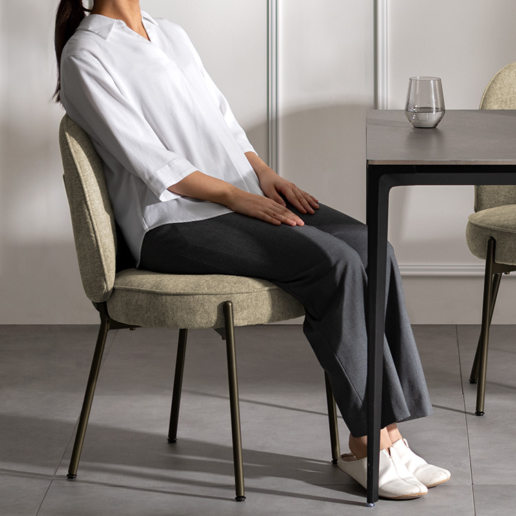 ダイニングチェア 1脚 椅子 肘なし デスクチェア ファブリック ホテル