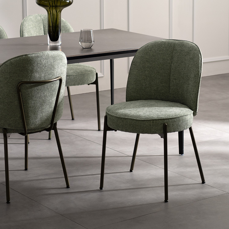 ダイニングチェア 1脚 椅子 肘なし デスクチェア ファブリック ホテル