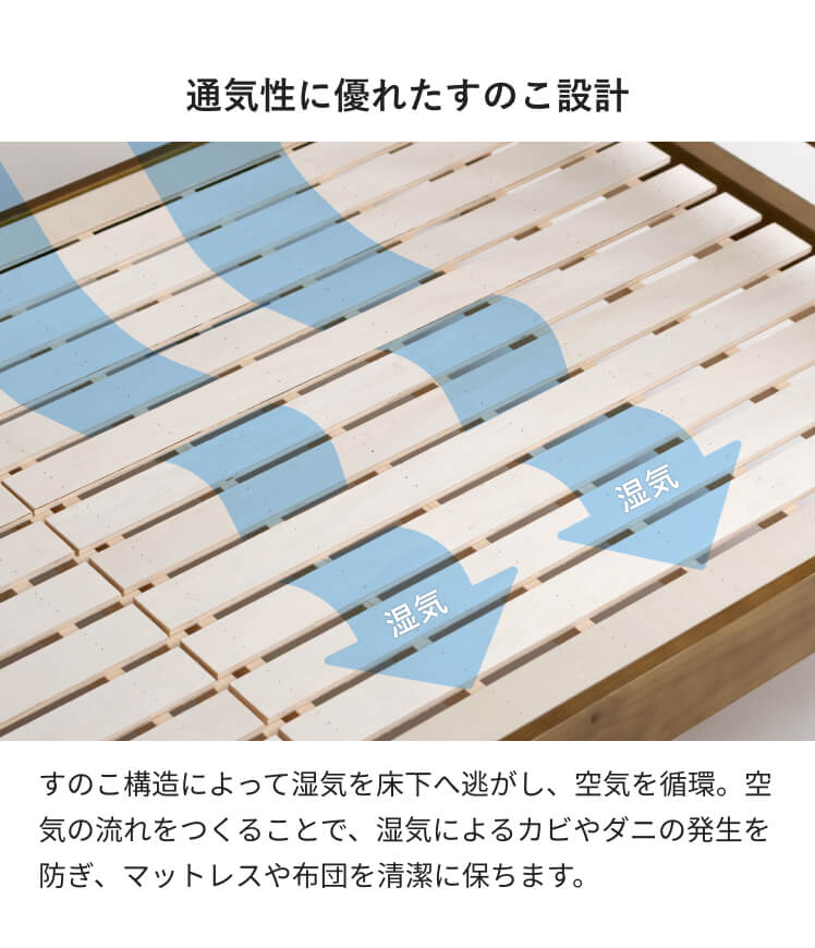 エア・リゾーム シングルベッド ベッドフレーム クラシック すのこ