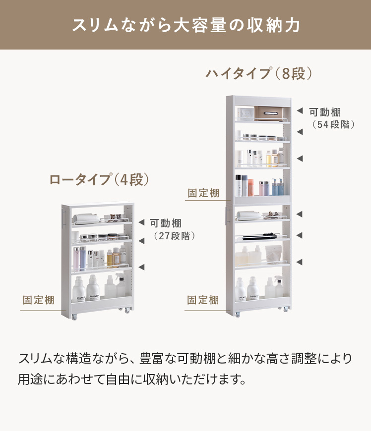 エア・リゾーム 隙間収納 スリム ランドリーラック 大容量 ラック