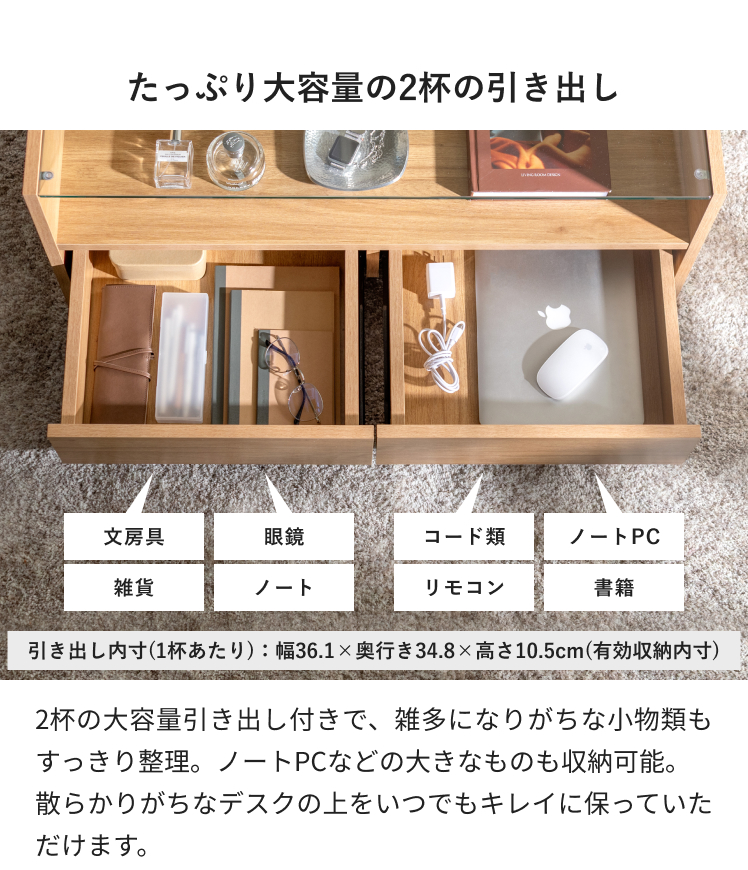 エア・リゾーム センターテーブル ローテーブル テーブル 収納付き