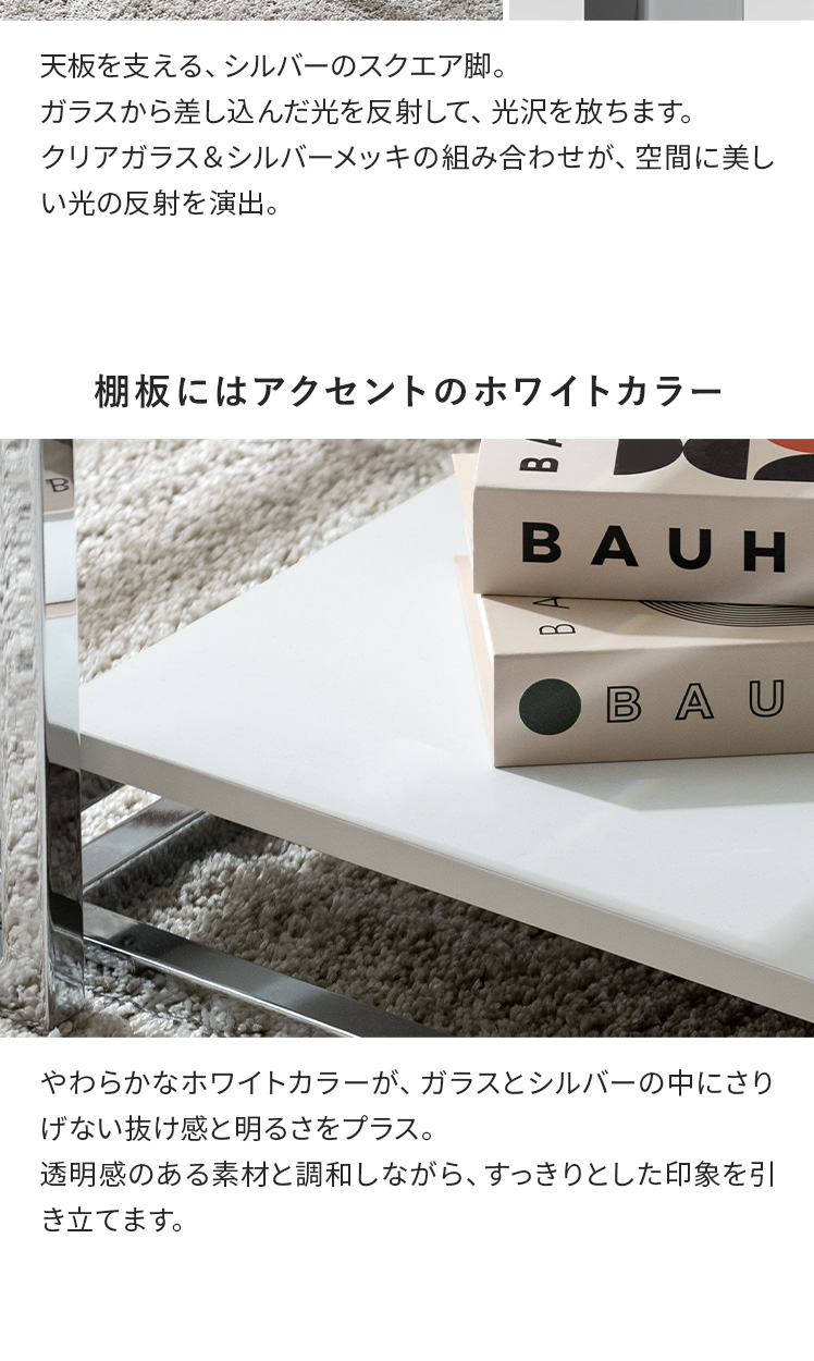 エア・リゾーム ローテーブル センターテーブル ガラステーブル