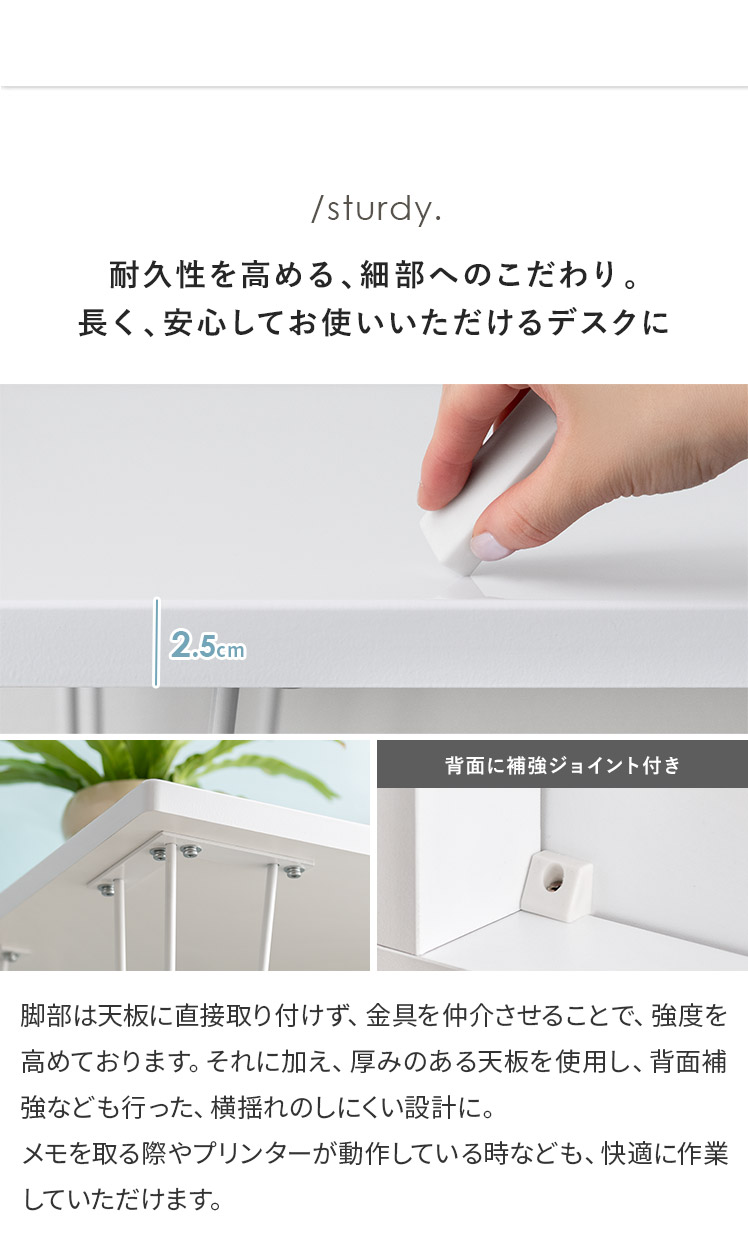 エア・リゾーム デスク パソコンデスク 机 学習机 勉強机 120cm