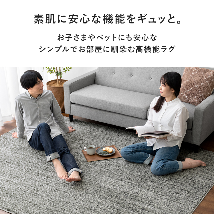 ラグ カーペット ラグマット 洗える 日本製 3畳 防ダニ 滑り止め 絨毯 じゅうたん 北欧 おしゃれ 洗えるラグ 190×240cm 長方形 ...
