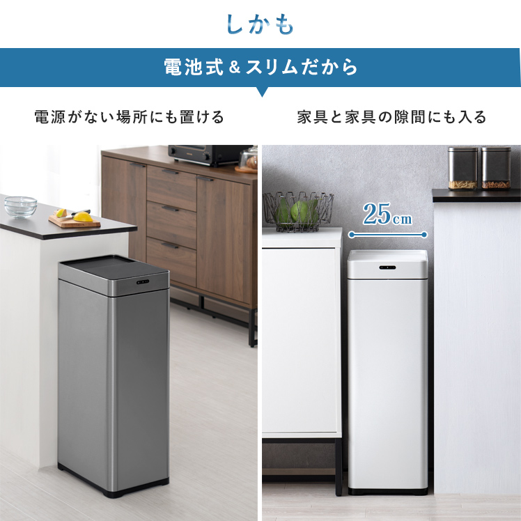 エア・リゾーム ゴミ箱 50リットル おしゃれ 自動開閉 ごみ箱 消臭