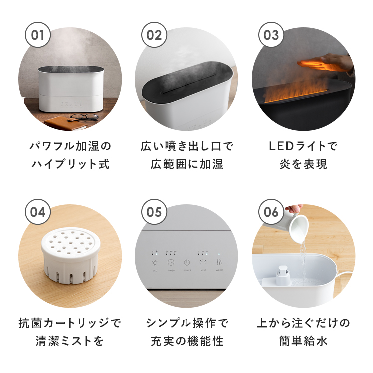 卓上加湿器（加湿方式：ハイブリッド式（温風気化式））の商品一覧 通販 - Yahoo!ショッピング