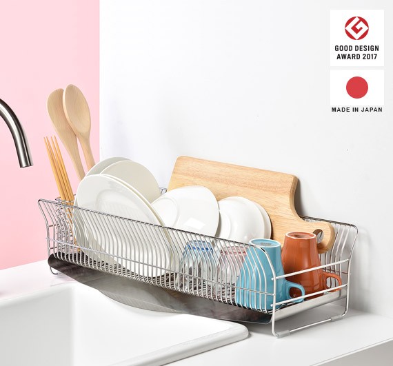 想像を超えての 水切りかご 水切りカゴ 水切りラック おしゃれ ステンレス 流れる 日本製 食器 水切りバスケット 水切りトレー 縦置き Hanauta ハナウタ ロング 今月限定 特別大特価 Kuljic Com