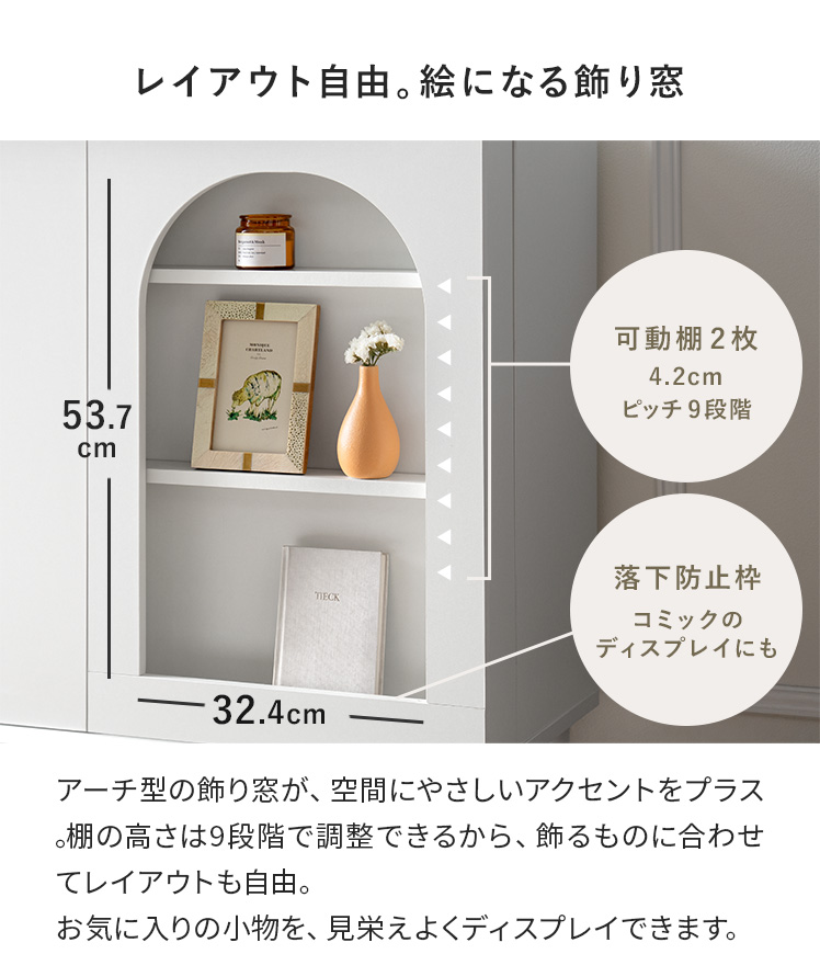 エア・リゾーム 本棚 扉付き 収納棚 ディスプレイラック キャビネット