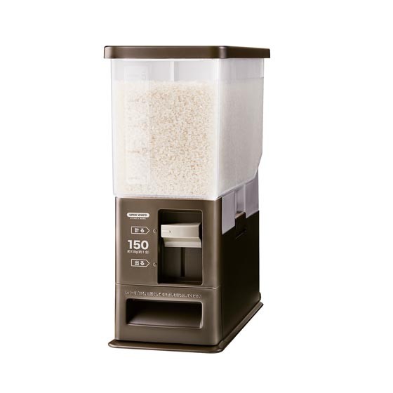 米びつ 米櫃 計量米櫃 計量米びつ ライスストッカー 省スペース スリム 洗える プラスチック おしゃれ シンプル ホワイト ブラウン レッド  6kgタイプ
