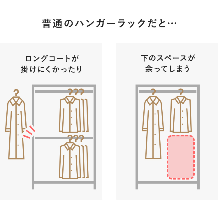 ハンガーラック 2段 ポールハンガー おしゃれ 伸縮 コート掛け 洋服掛けラック ワードローブ コートハンガー 洋服ラック 衣類収納 伸縮ハンガーラック | エア・リゾーム | 06
