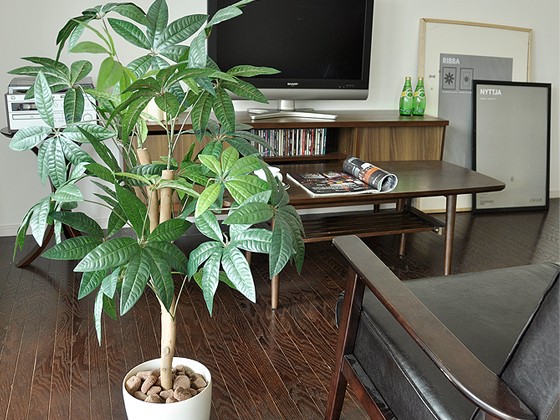 観葉植物 フェイクグリーン 光触媒 パキラ 人工観葉植物 造花 V