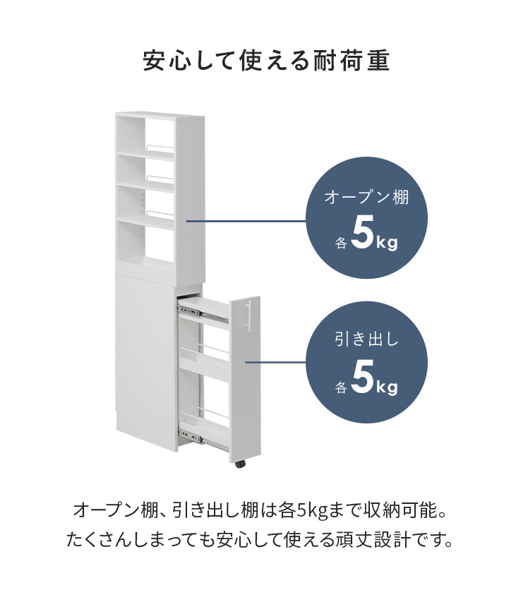 エア・リゾーム 隙間収納 20cm ランドリーラック スリム 収納 おしゃれ