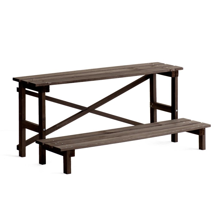 フラワースタンド 花台 屋外 2段 木製 おしゃれ ガーデニング 玄関