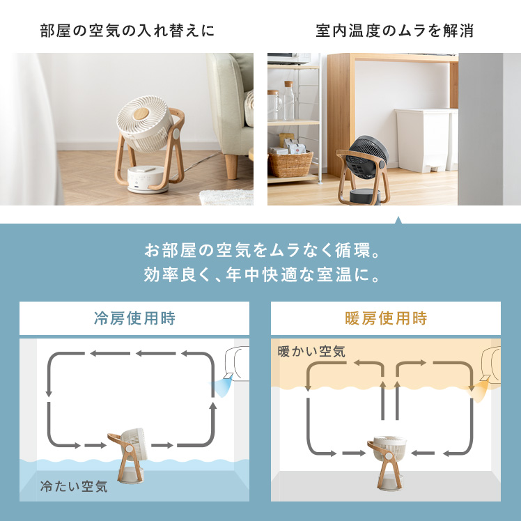サーキュレーター DCモーター 扇風機 3Dサーキュレーター 首振り