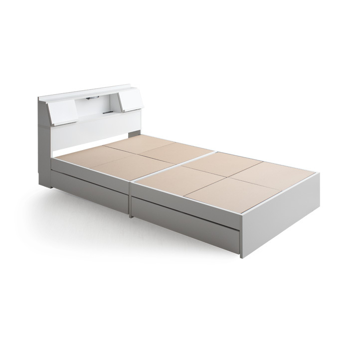 ベッド セミダブル ベッドフレーム 収納付き 大容量 宮付き コンセント