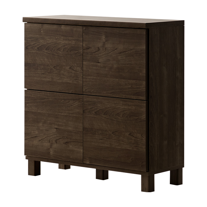 キャビネット 木製 扉付き サイドボード スリム 収納棚 リビングボード