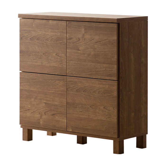 キャビネット 木製 扉付き サイドボード スリム 収納棚 リビングボード