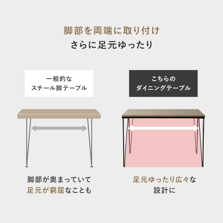 ダイニングテーブル 4人用 おしゃれ 食卓テーブル カフェテーブル 110cm幅 テーブル 食卓 アイアン スチール 木製 長方形 四人 インダストリアル ヴィンテージ｜air-r｜13