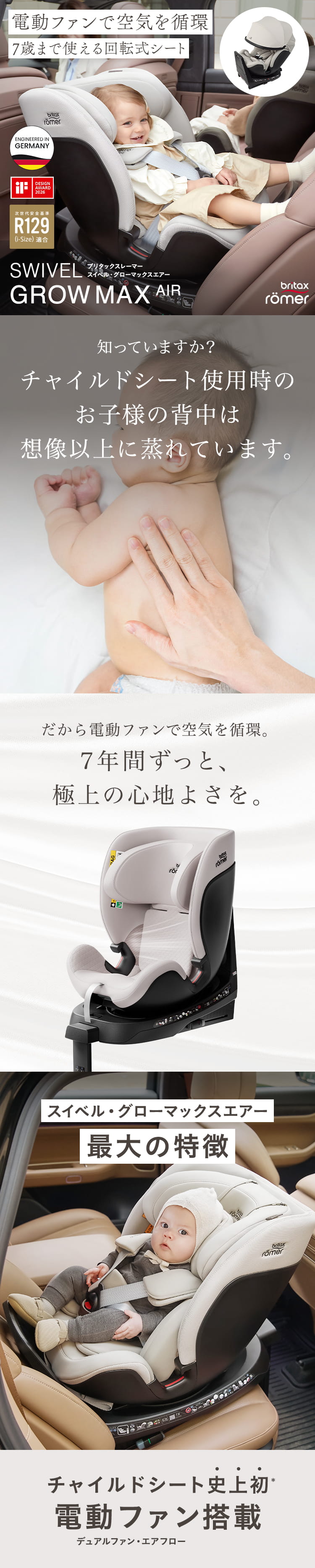 チャイルドシート「スイベルグローマックスエアー」