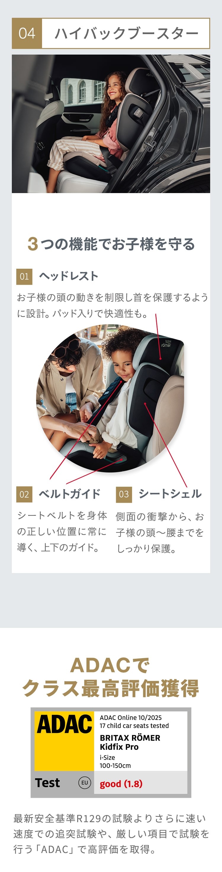 チャイルドシート「キッドフィックスプロ」