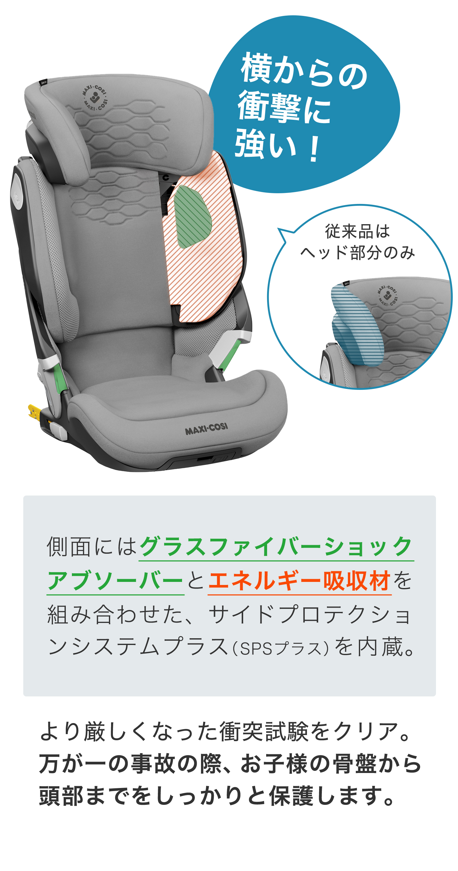 チャイルドシート「コアプロアイサイズ」