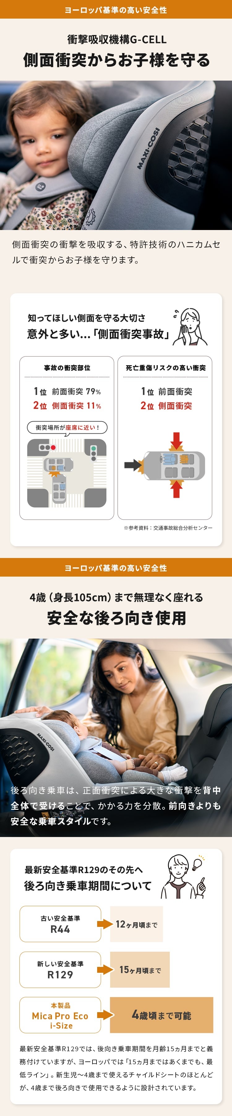 チャイルドシート「マイカ プロ エコ アイサイズ」