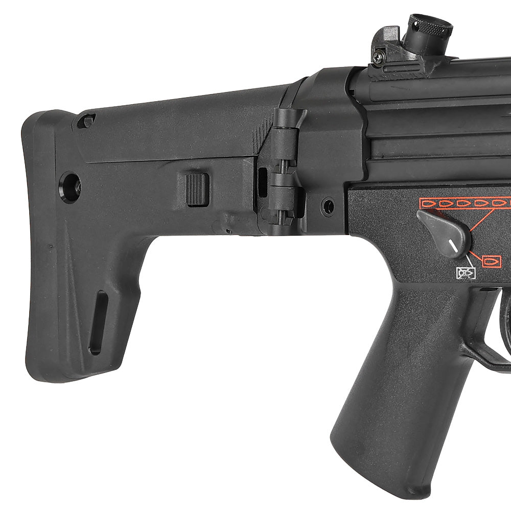 5KU 電動ガン MP5対応 MASADA ACRスタイルストック + MP5アダプターセット 強化ポリマー・アルミCNC 7ポジション BK_1