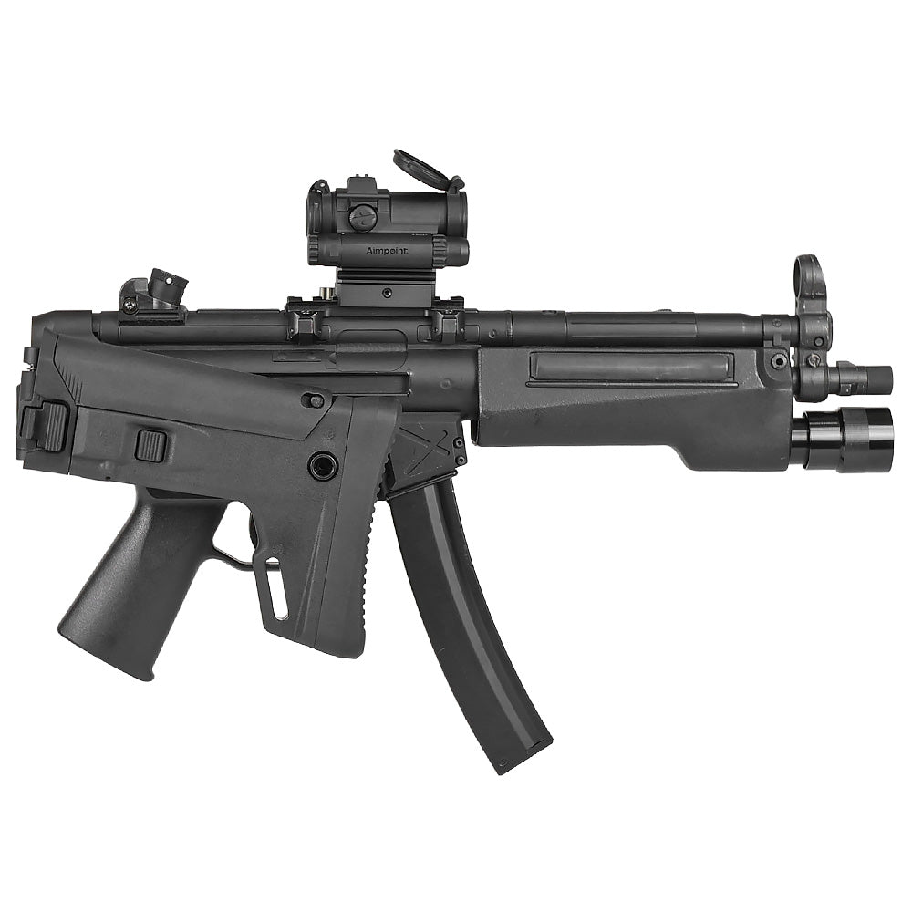 5KU 電動ガン MP5対応 MASADA ACRスタイルストック + MP5アダプターセット 強化ポリマー・アルミCNC 7ポジション BK_18