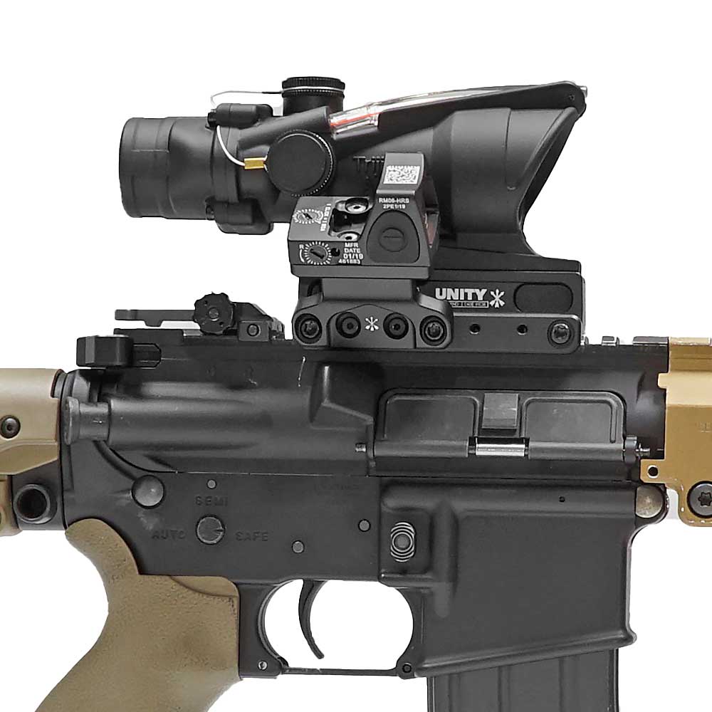 ACOG4倍グリーンドット 別売キルフラッシュ　UNITYハイマウントセット Evolution Gear 製 UNITY TACTICAL FAST COG MOUNT ＆ RMR/SRO