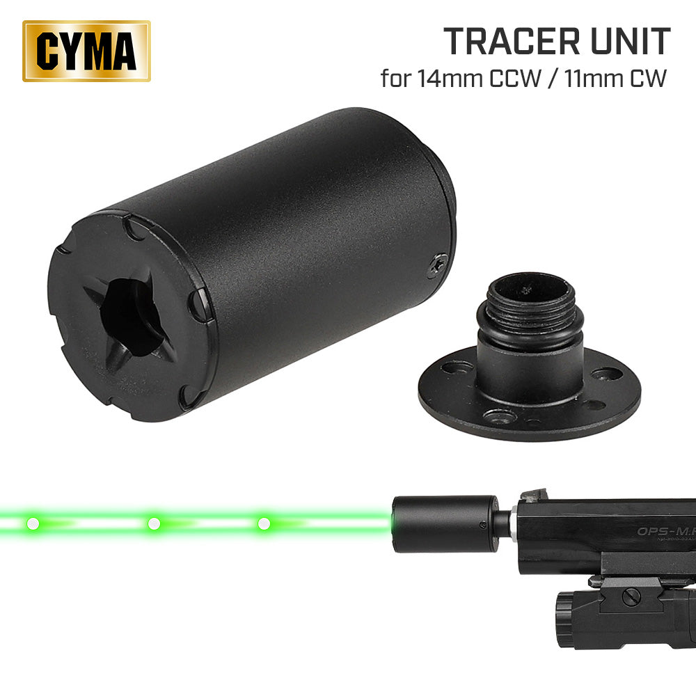 CYMA 製 14mm逆ネジ / 11mm正ネジ 対応 トレーサーユニット コンパクト 紫外線 UVライト 搭載 バッテリー内蔵式