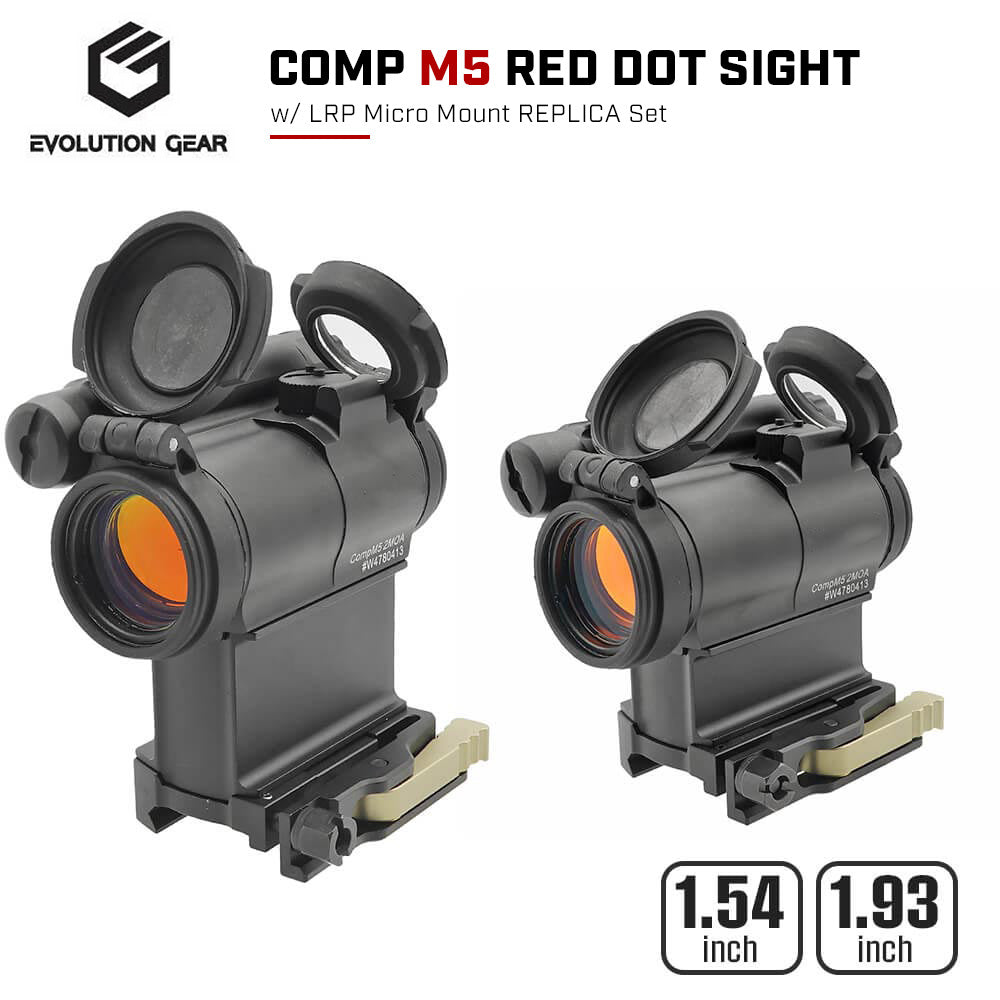 Evolution Gear 製 COMP M5 ドットサイト 本体 ＆ LRP QDレバー マウント レプリカ セット 1.54\" or 1.93\"" 選択可能"
