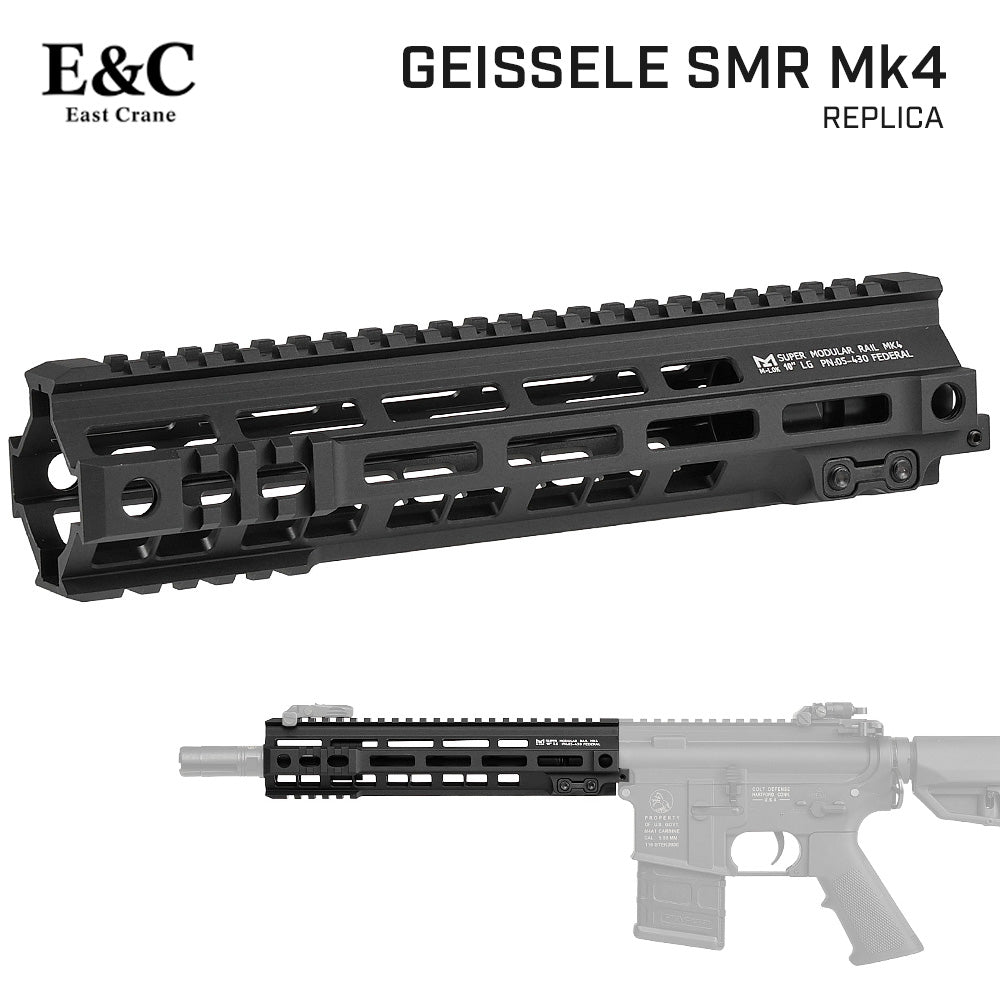 E\u0026C 製 M4 シリーズ対応 GEISSELE SMR Mk4 10\" M-LOK ハンドガード レプリカ アルミ合金製 アナダイズド仕上げ"