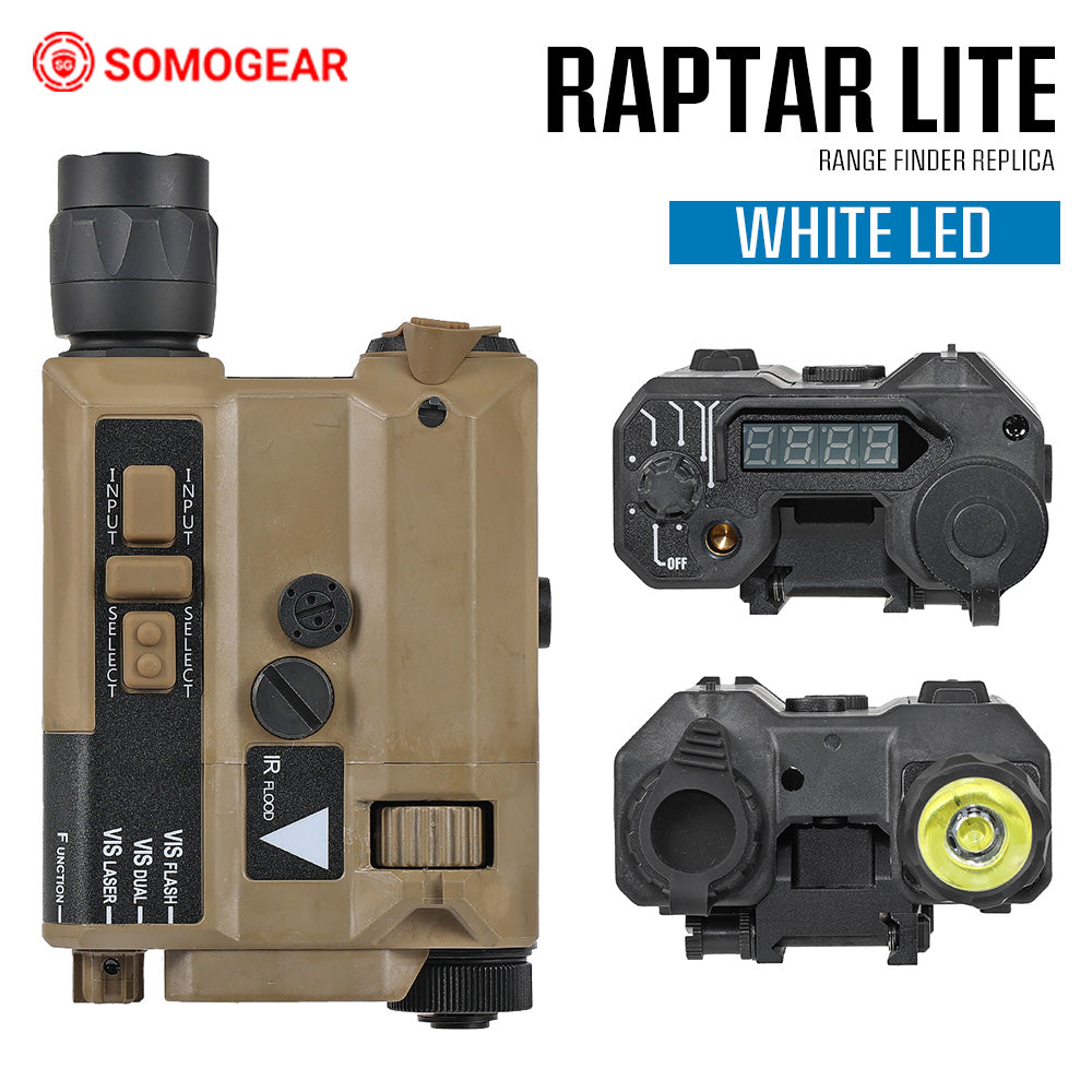 SOMOGEAR 製 Wilcox Raptar Lite ダミー レンジファインダー レプリカ LEDフラッシュライト搭載 PA66強化樹脂製