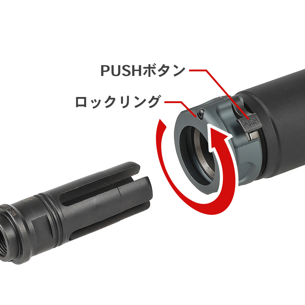 ANGRY GUN 製 14mm逆ネジ 対応 SF SOCOM556 RC3 QDサプレッサー