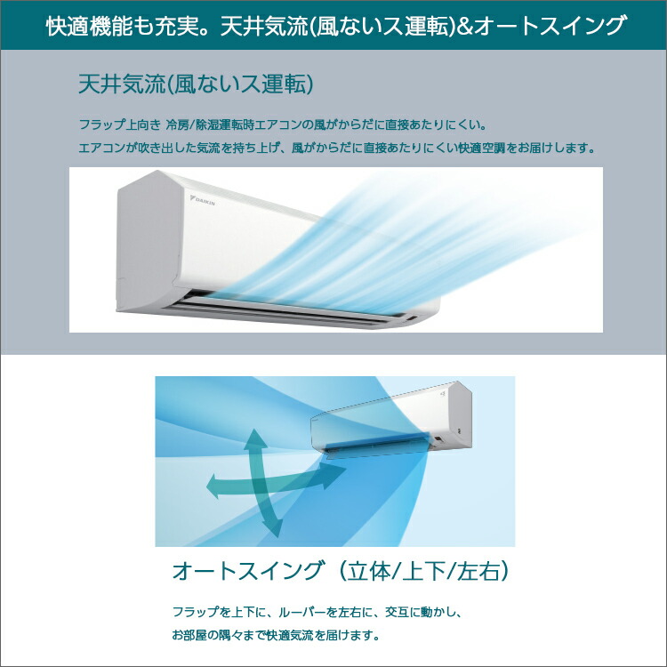 ダイキン DAIKIN ルームエアコン CXシリーズ S253ATCS-W おもに8畳用 