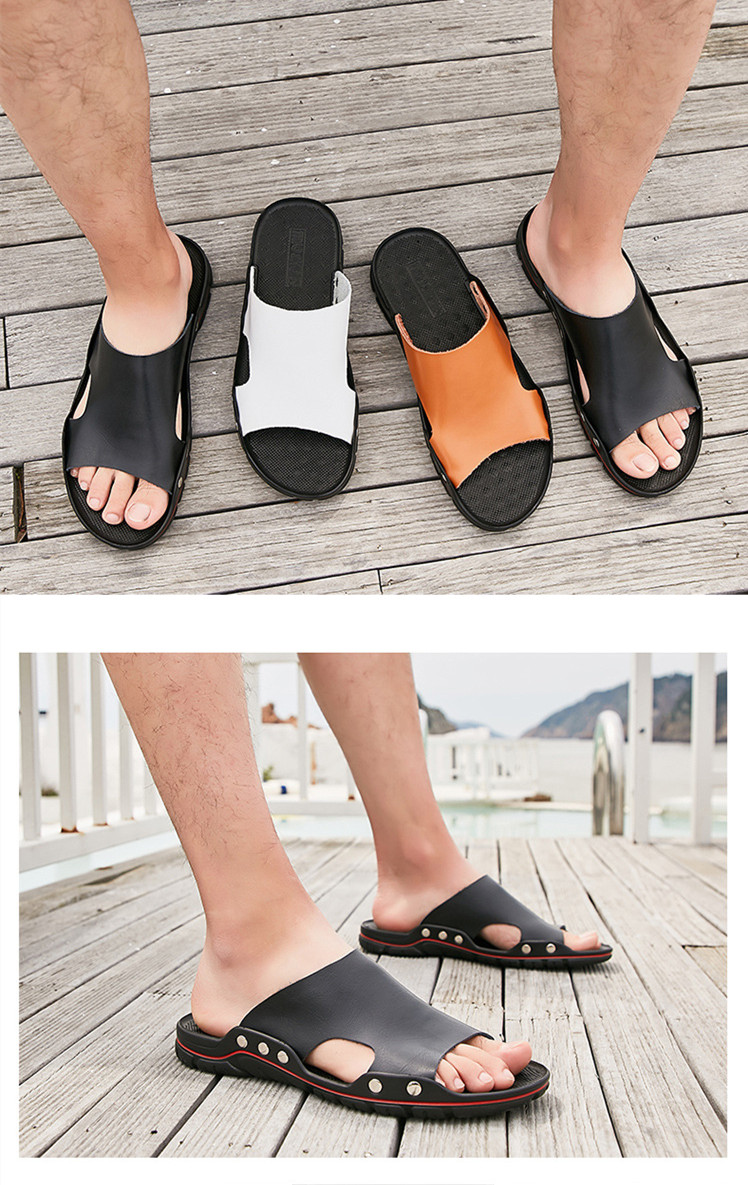 激安新入荷! サンダル メンズ 夏 革 サンダルスリッパ PU