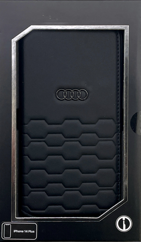 iPhone 14 ケース 手帳型 Audi アウディ iPhone13 カード入れ ポケット iPhone14Plus 14Pro 14ProMax レザー アイフォン  ブラック グレー 公式ライセンス品 | air-J | 02