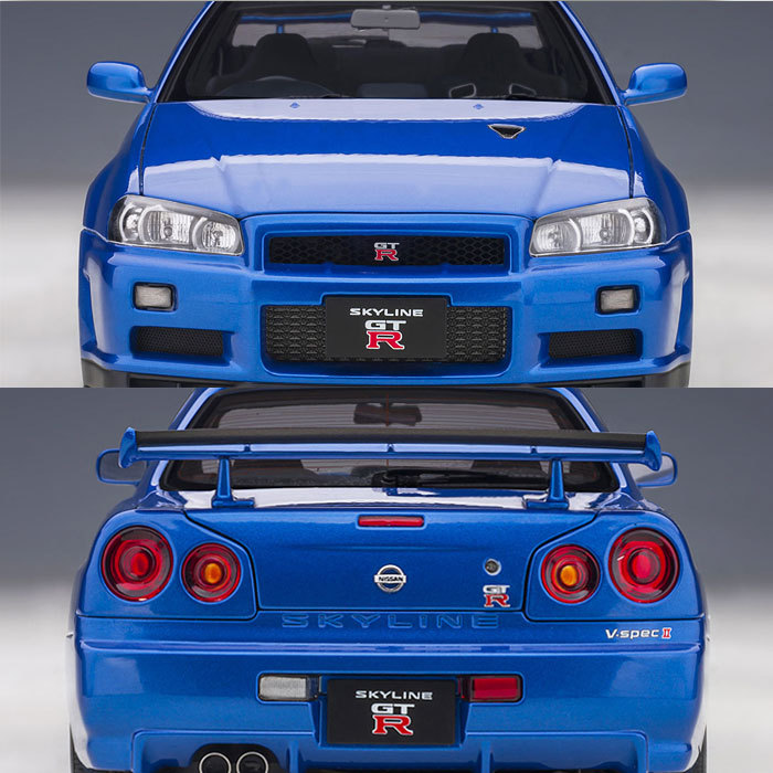 ミニカー 1/18 日産 スカイライン GT-R R34 Vスペック II ベイサイド