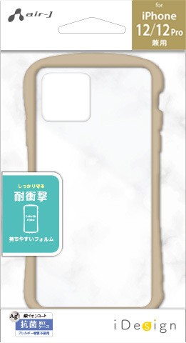 iPhone12mini ケース iPhone12 iPhone12Pro 耐衝撃 カラフルフレーム クリア 背面ケース ブラック | air-J | 06