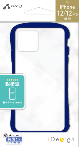 iPhone12mini ケース iPhone12 iPhone12Pro 耐衝撃 カラフルフレーム クリア 背面ケース ブラック | air-J | 05