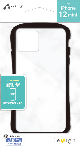 iPhone12mini ケース iPhone12 iPhone12Pro 耐衝撃 カラフルフレーム クリア 背面ケース ブラック | air-J | 02