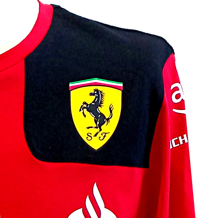 レア★フェラーリFerrariレーシング　チームチームシャツ　M Ferrari スクーデリア フェラーリ チーム Tシャツ レッド S M