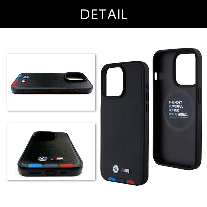 BMW iPhone 15 Pro ケース MagSafe対応 ビーエム レザー