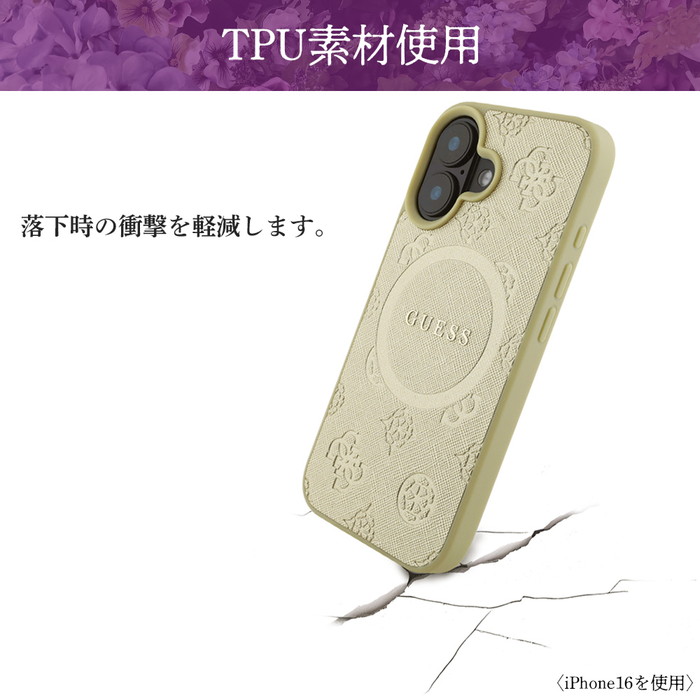 iPhone11ケース シンプル 傷つきにくい ワイヤレス充電可 耐衝撃性高い iPhone16 ケース ブランド GUESS かわいい おしゃれ Magsafe レザー