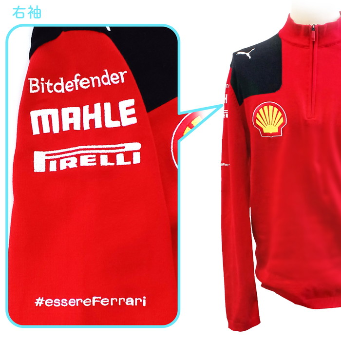 Ferrari（フェラーリ） スクーデリア チーム ハーフジップ レッド S M