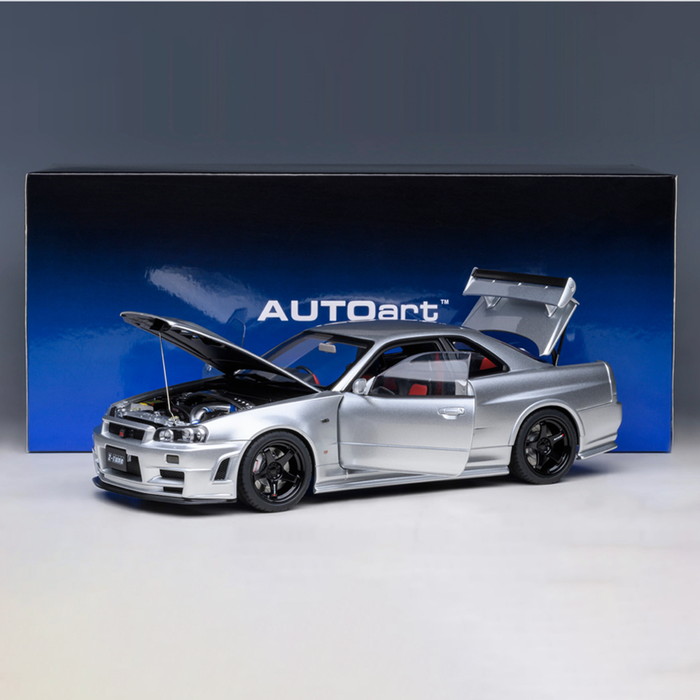 AUTOart NISMO R34 GT-R Z-Tune ミニカー AUTOart 1/18 ニスモ R34 GT-R Z-tune （Z-tune シルバー）