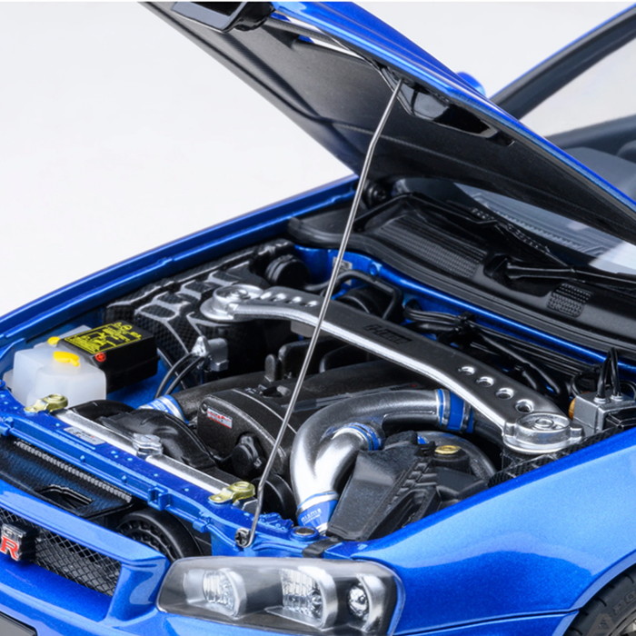 ミニカー 1/18 日産 nismo 記念モデル R34 GT-R Z-tune ブルー NISSAN