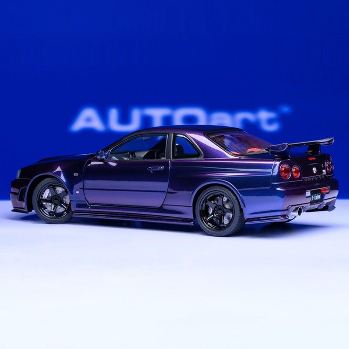 ミニカー 1/18 日産 nismo 記念モデル R34 GT-R Z-tune 紫 NISSAN ダイ