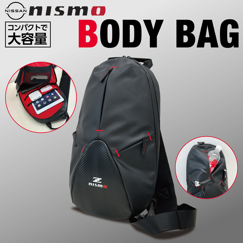 斜め掛けバッグ NISMO Z ボディバッグ 撥水 大容量 収納ポケット